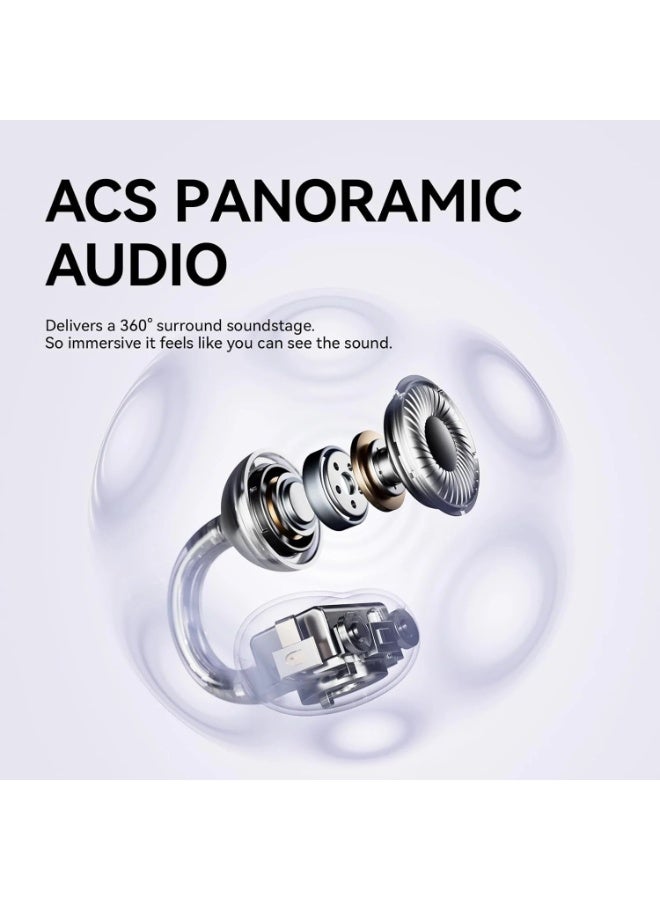 Sanag S6S True Wireless Bluetooth Clip-On Earphones with Microphone, 38H Battery Life, Black - Image 5