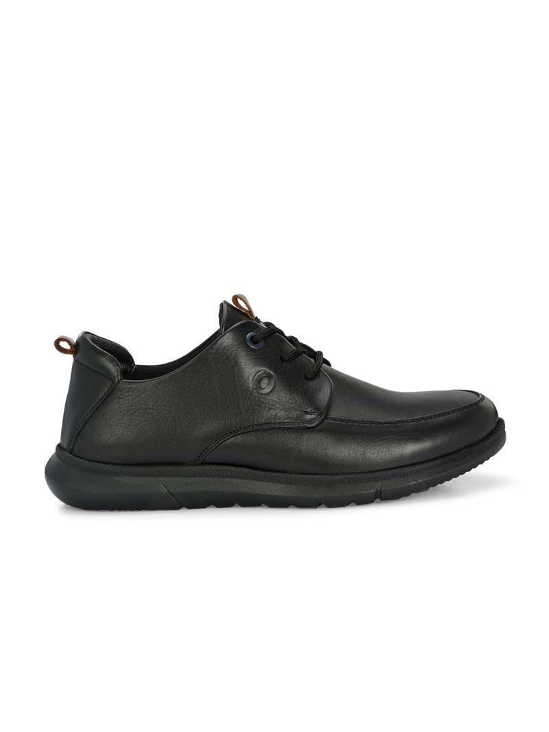 egoss Zero Gravity Men's Sneakers | Genuine Leather Casual Shoes | Trendy | Lightweight | Comfortable Fit | Stylish ES-25, Black,11 - Image 4