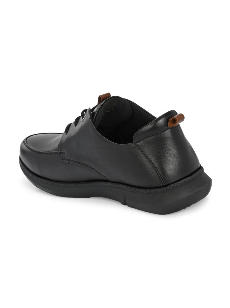 egoss Zero Gravity Men's Sneakers | Genuine Leather Casual Shoes | Trendy | Lightweight | Comfortable Fit | Stylish ES-25, Black,11 - Image 3