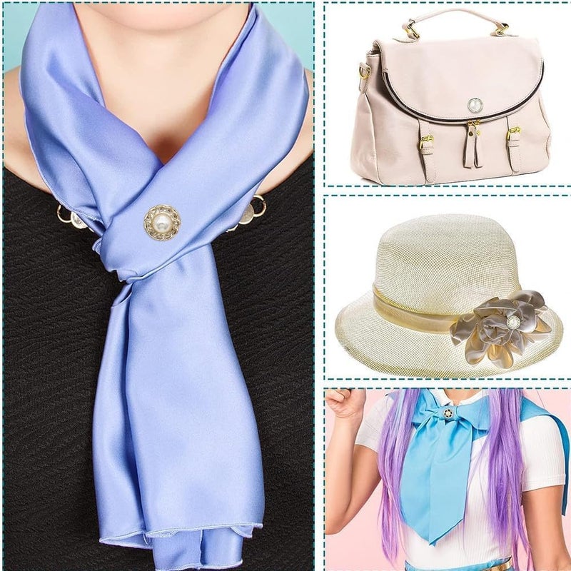 ARLICORPING 20Pcs Women Shirt Brooch Pearl No Sew Button Pins Instant Jeans Safety Pin - Image 1