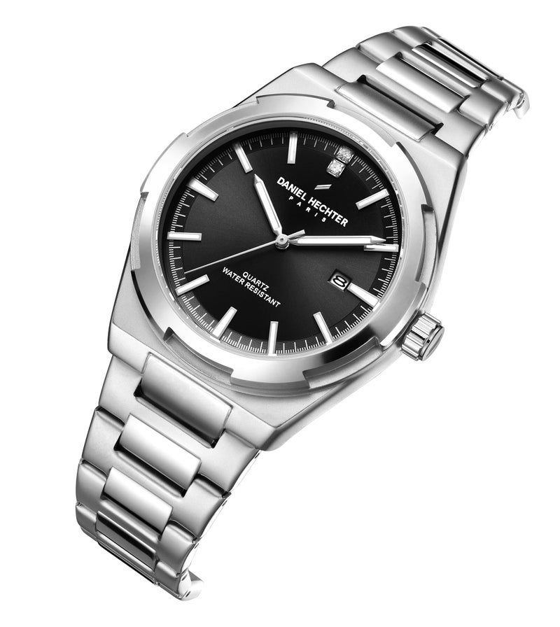 Daniel Hechter Paris Lourmel Collection Classic Watch for Men with Round Dial, Date Display Function, Quartz Movement and Stainless Steel Strap- DHM1022 - Image 5