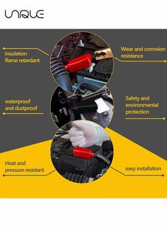 Unique 2 PCS Battery Terminal Sleeve - Battery Terminal Insulating Protective Sleeve - Positive and Negative Electrode - Red & Black Cable Cover - For Automotive, Marine  - Image 5