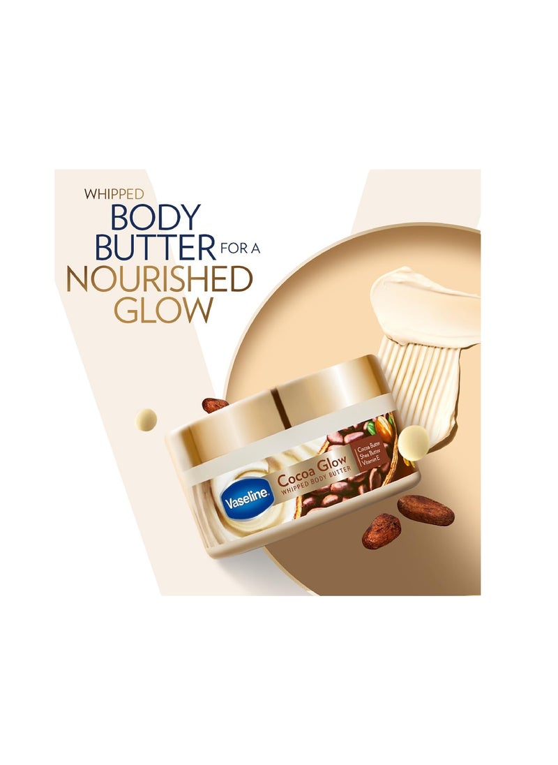 Vaseline - Vaseline Cocoa Glow Whipped Body Butter Cocoa Shea Butter for Glowing Soft Skin - Image 1
