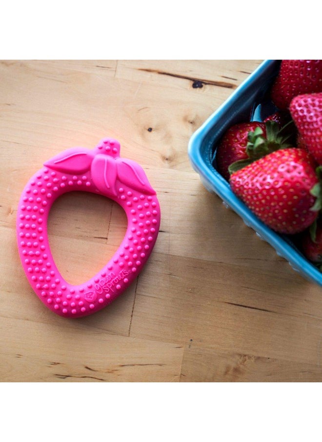 green sprouts Fruit Teether Made From Silicone ; Soothes Gums & Promotes Healthy Oral Development ; Soft Flexible Silicone Eases Pain Easy To Hold Gum & Chew Dishwasher Safe  - Image 3