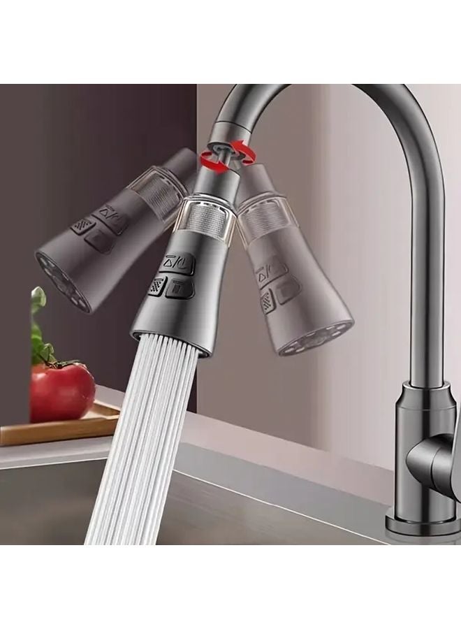 Heavy Duty Pull Down Kitchen Faucet Sprayer 3 Function Modes Dark Gray ABS - Image 2