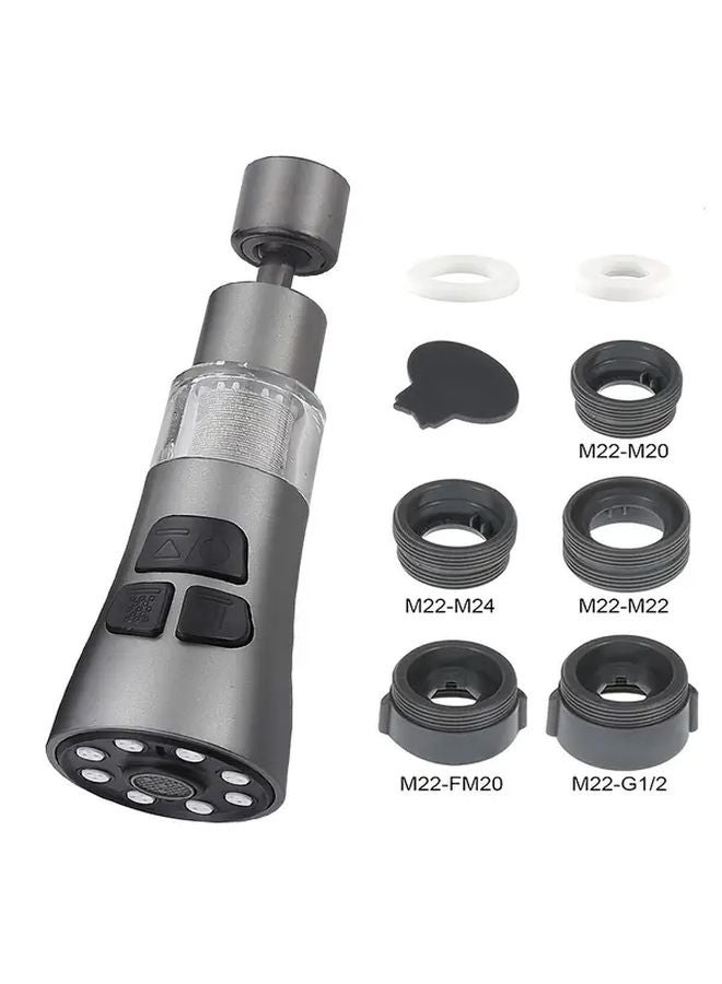 Heavy Duty Pull Down Kitchen Faucet Sprayer 3 Function Modes Dark Gray ABS - Image 1