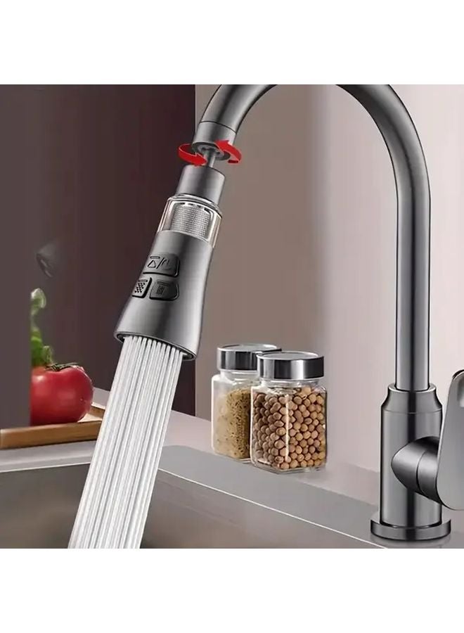 Heavy Duty Pull Down Kitchen Faucet Sprayer 3 Function Modes Dark Gray ABS - Image 3