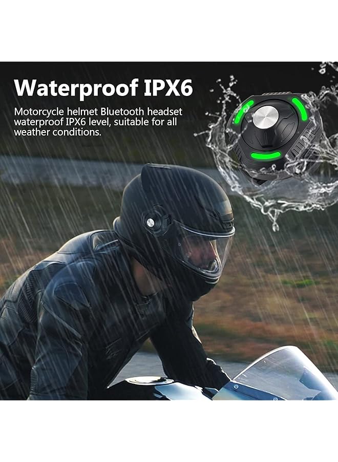 SYOSI Motorcycle Bluetooth Headset Bluetooth Motorcycle Helmet Headphone With Dsp Multiple Noise Reduction Microphone Ipx6 Waterproof Motorcycle Bluetooth Speakers For Various Helmets - Image 2
