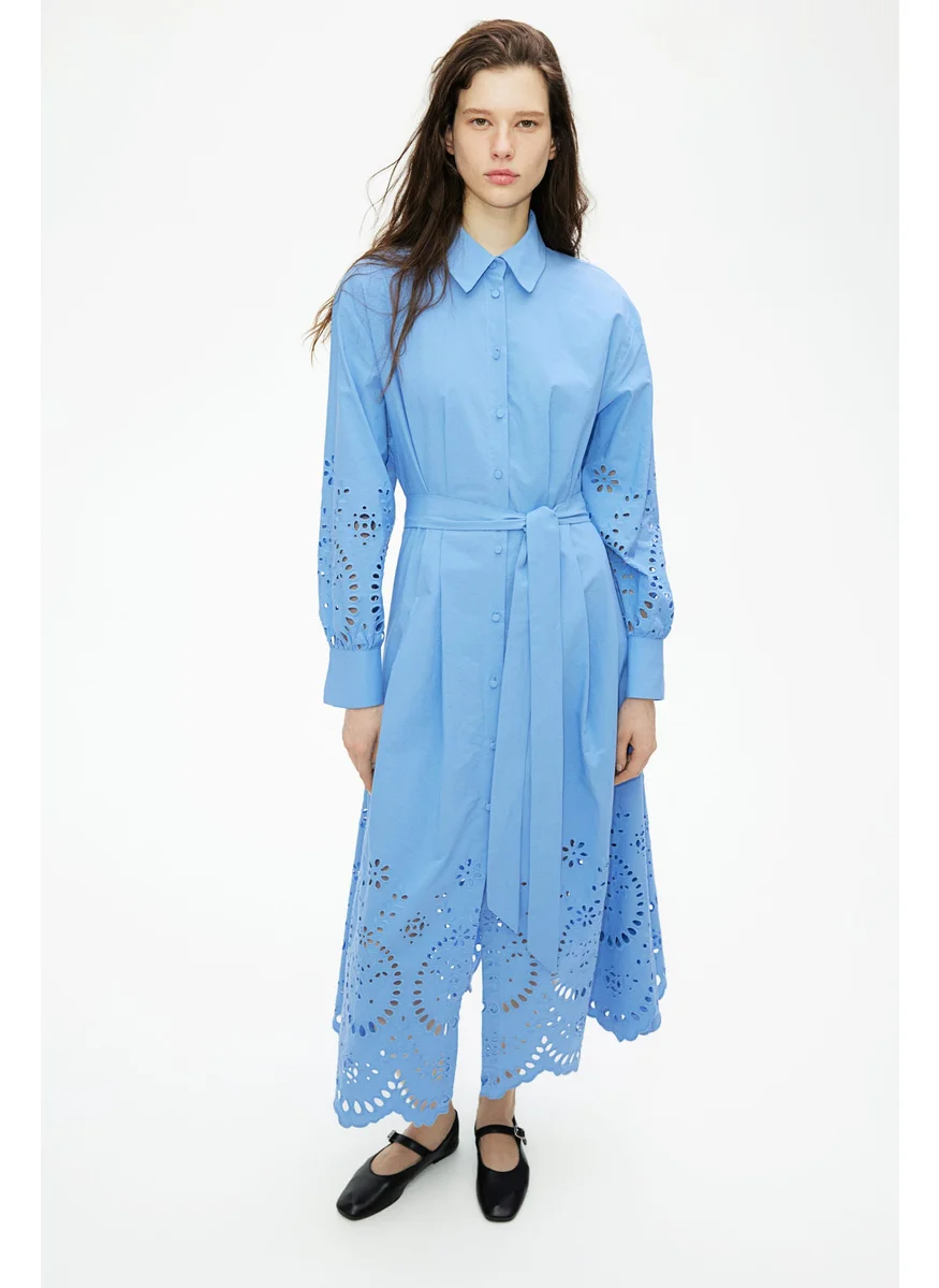 اتش اند ام Broderie Anglaise Shirt Dress