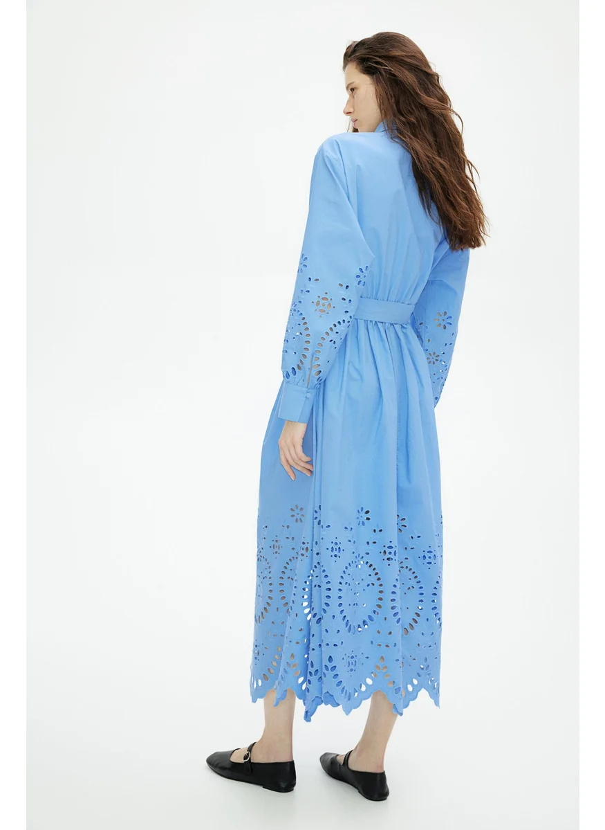 اتش اند ام Broderie Anglaise Shirt Dress