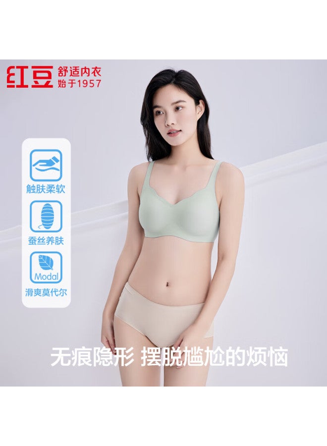 hongdou Hodo [same As In Mall] Baby Seamless Jelly Strap Bra, Comfortable Support Without Pinching, Petal Collar, Lightweight, One-size Cup - Image 1