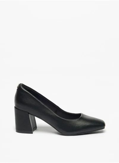 سيليست Women's Solid Slip-On Shoes with Block Heels
