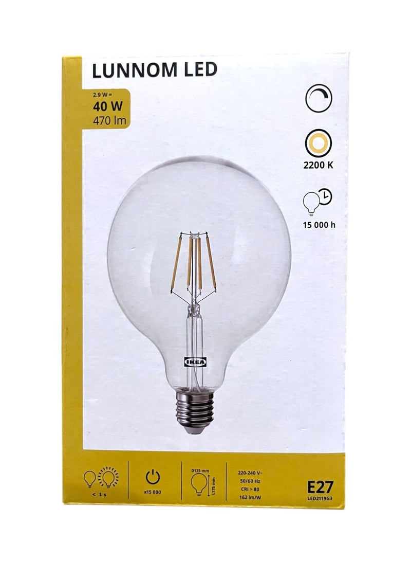 LUNNOM LED Bulb, Warm yellow light., E27, 2.9w, 470Lumen, Last Up To 15000H - Image 1