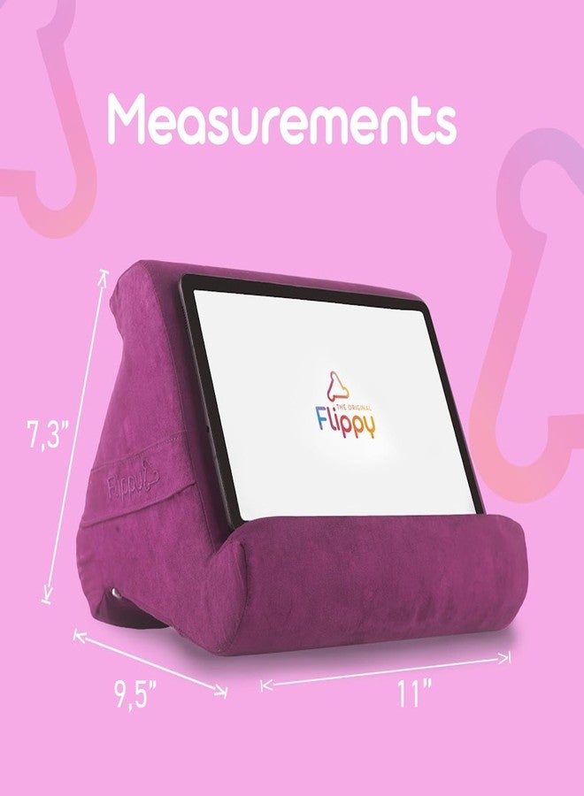 Flippy Tablet Pillow Stand - Cushion Tablet Stand & Holder, Bed Support for Lap and Desk, Compatible with Phone & Book Reading: Kindle, iPad Pro, iPhone & Samsung - Orchid You Not - Image 2