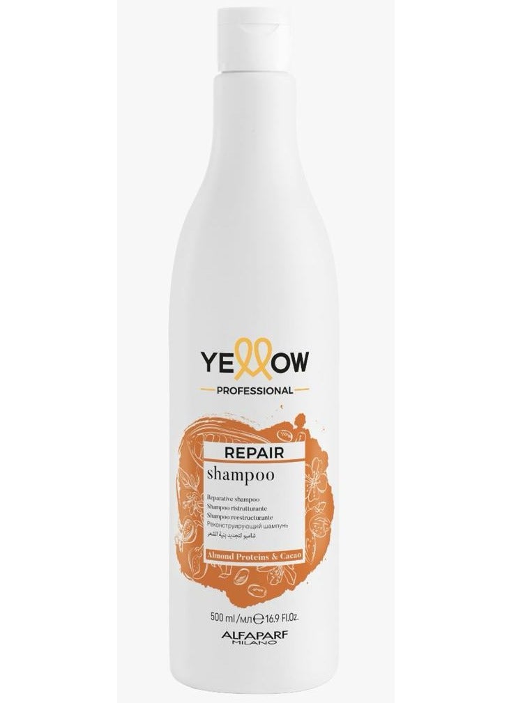 Alfaparf Milano Yellow Repair shampoo with almond proteins and cacao butter for damaged hair 500ml 