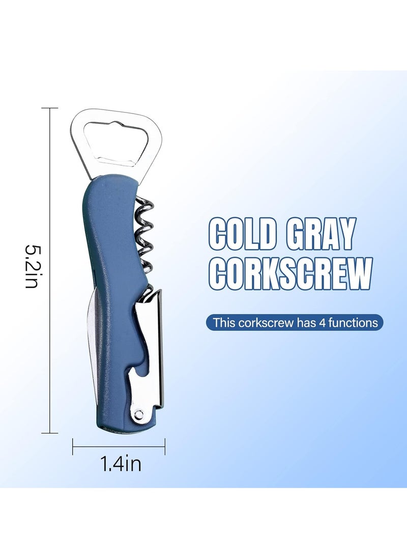 Two Step Corkscrew Wine Opener With Built In Foil Cutter And Bottle Opener Wine Key Waiter Corkscrew