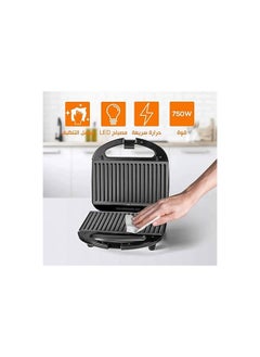 Home Gold Home Gold 3 in 1 Waffle Maker and Sandwich Maker, Donut Plate, Non-Stick Coating, Easy to Clean, Fast Heating, 750W Power_ Rapid heating feature brings the device to a high temperature quickly Built-in LED light indicates when the waffle maker is hot and ready to use Heat-resistant plastic body makes it safe to use and easy to clean_ 1 Year Warranty  - Image 2