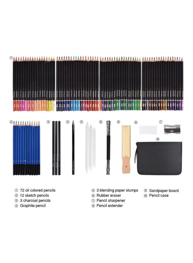 Loquat 95-Piece Professional Sketching Set Multicolour - Image 2