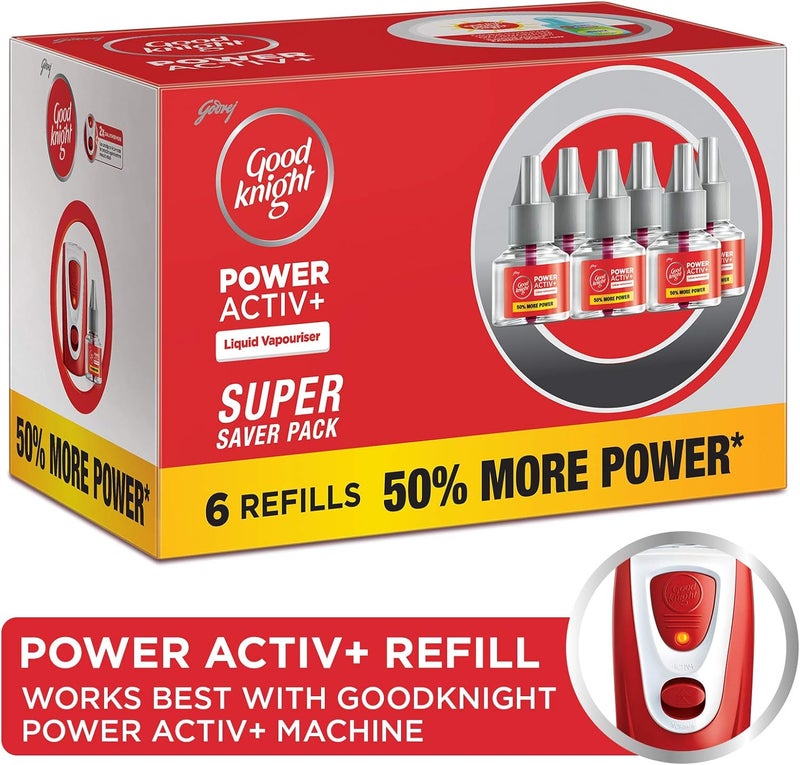 جود نايت خرطوشة تعبئة لمنتج مكافحة البعوض Good Knight Power Activ+ – عبوة تحتوي على 6 وحدات - Image 2