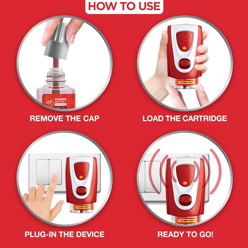 جود نايت خرطوشة تعبئة لمنتج مكافحة البعوض Good Knight Power Activ+ – عبوة تحتوي على 6 وحدات - Image 5