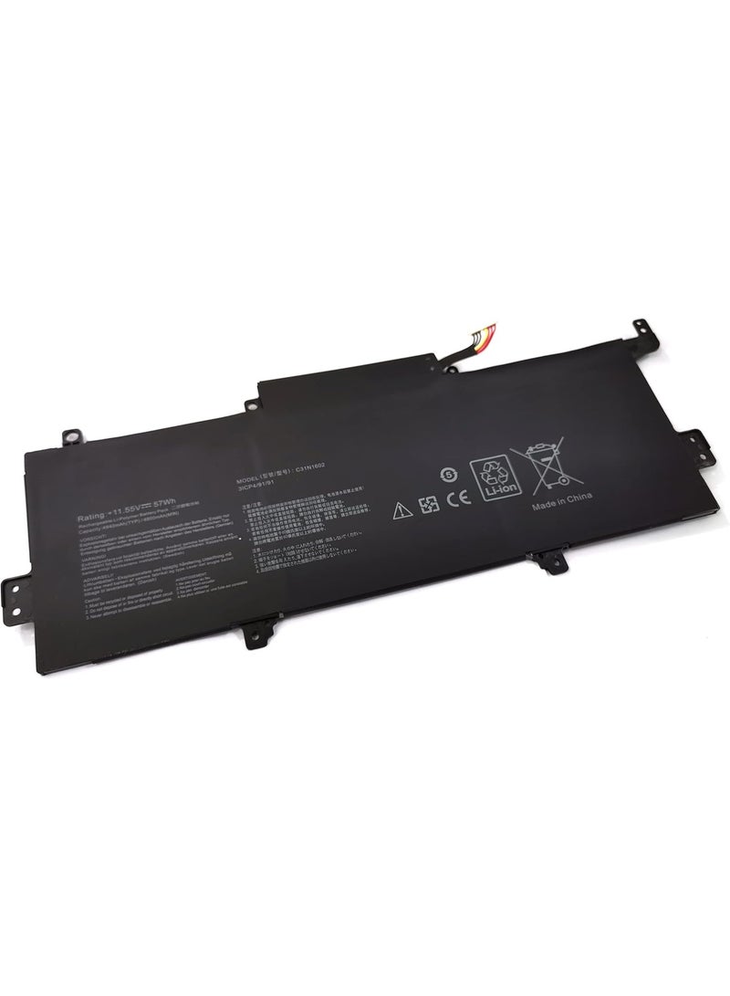Terabyte C31N1602 C31N16O2 0B200-02090000 Laptop Battery Replacement for U3000U UX330 UX330U UX330UA UX330UAK UX330UA-1A UX330UA-1B UX3330UA-1B UX3330UA-333 00UA-1C UX330UA-FB018R FB161T Series - Image 2