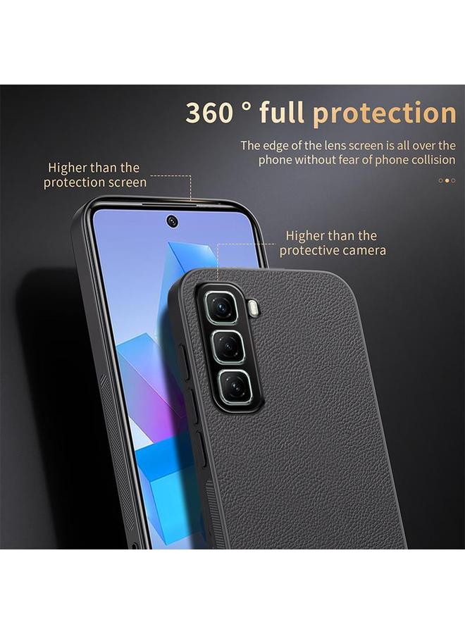 Green Tiger Case For Infinix Hot 50 5G HUIYI Leather Magnetic Phone Case  - Image 4