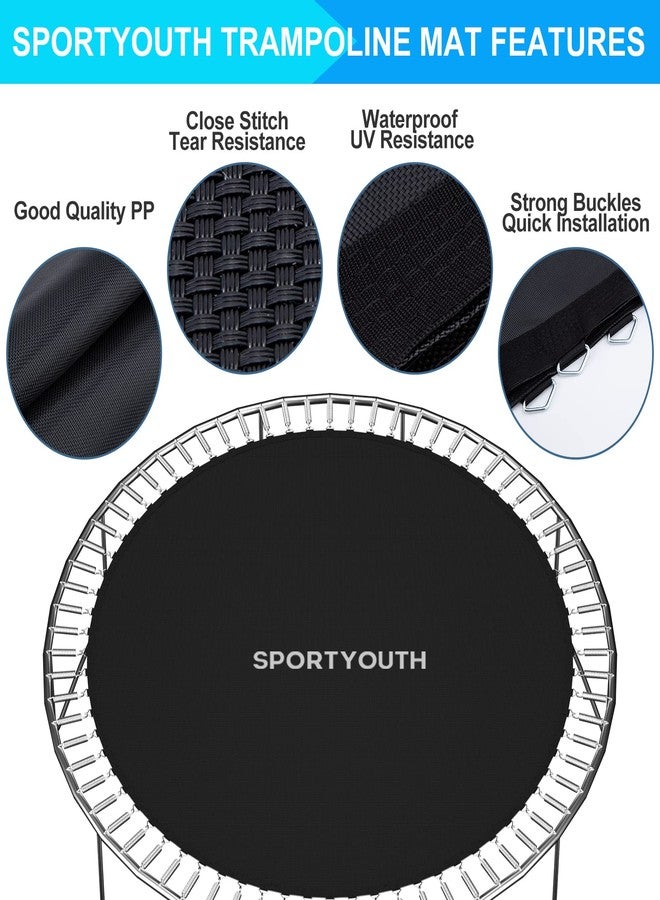 SPORTYOUTH Trampoline Replacement Jumping Mat 12ft, Fits 5.5" Springs 72 V-Hooks 12 Foot Round Trampoline Frames - EXCLUDING Frame & Spring - Image 2