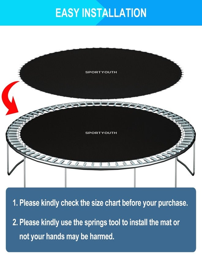 SPORTYOUTH Trampoline Replacement Jumping Mat 12ft, Fits 5.5" Springs 72 V-Hooks 12 Foot Round Trampoline Frames - EXCLUDING Frame & Spring - Image 5