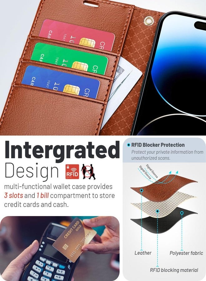 OCASE for iPhone 15 Case, Premium PU Leather Wallet Case Flip Phone Cover with[RFID Blocking][Card Holder][Shockproof TPU][Stand Function] for the iPhone15 6.1 Inch 2023 5G,Brown - Image 3