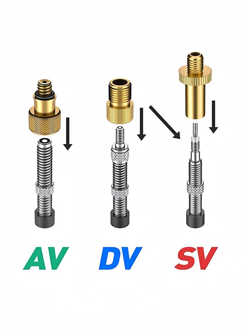 Bike Pump Adapter Bike Tires Bike Tires 21pcs Bike Valve Adapter Set Tire Inflator Adapter Pump Needle Adapters Kits Inflation Accessories for Cycling Bike Bike Tools Bike Tools - Image 3