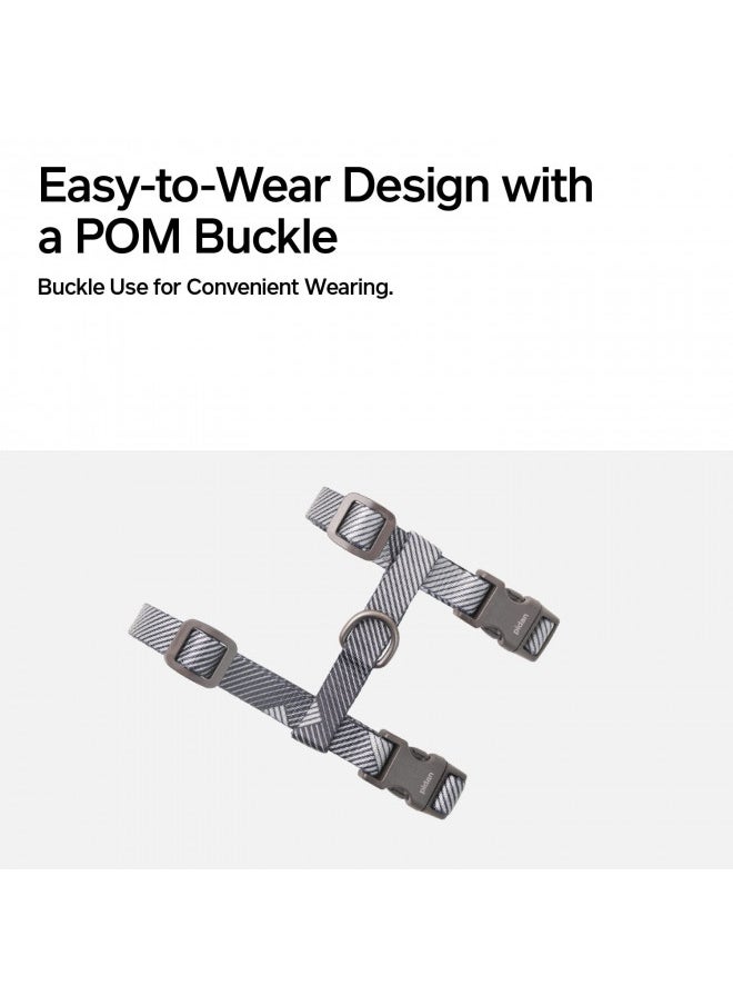 pidan pidan Cat Harness & Leash Set, Cats Escape Proof Adjustable Kitten Harness for Large Small Cats, Lightweight Soft Walking Travel Petsafe Harness Grey,Neck Girth 7.8'' 12.2'', Chest Girth 10.2'' 16.9''  - Image 2