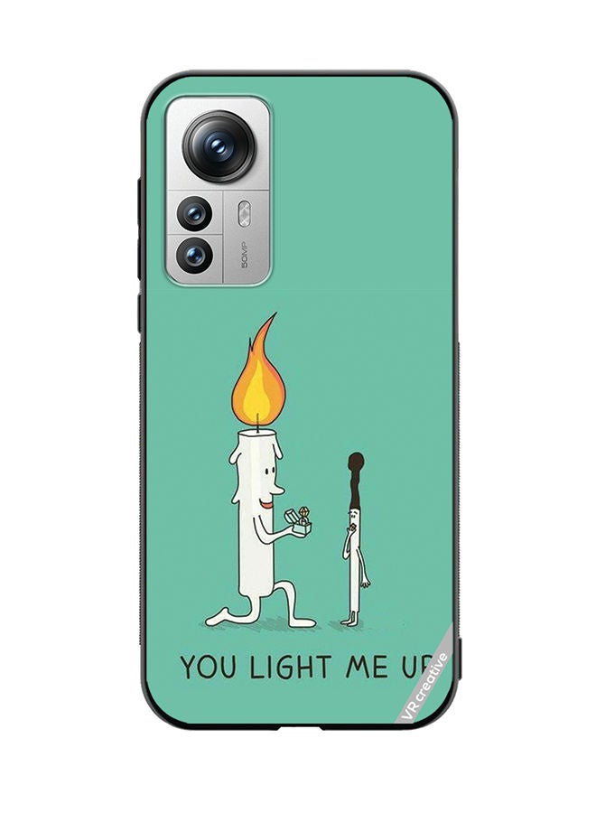 VR CREATIVE Protective Case Cover For Xiaomi 12 Pro You Light Me Up Design Multicolour - Image 1