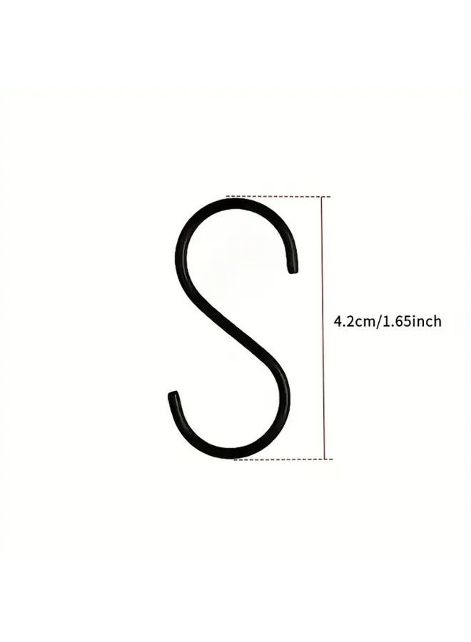 30 Pcs Black S Hooks Heavy Duty Stainless Steel Rust Resistant Wall Mount - Image 5