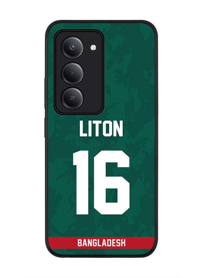 Stylizedd For Xiaomi Redmi 15 5G Case,Slim fit Camera Protection, Shockproof Thin Phone cover  - Bangladesh Liton Das, Jersey No 16 - Image 1