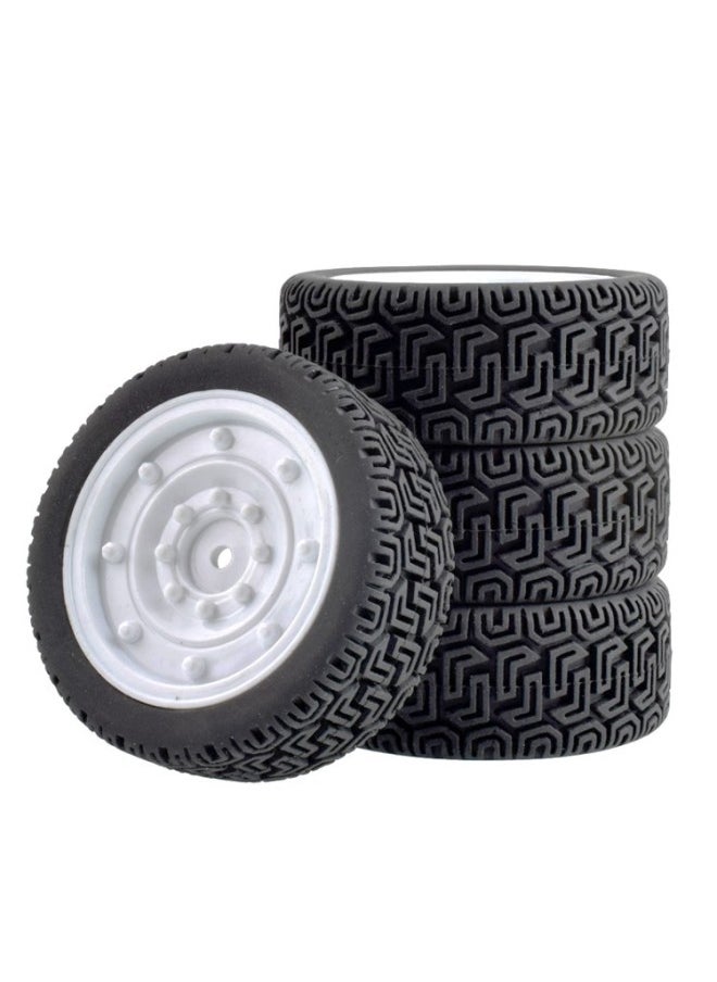 Generic - 1/10 Flat Running Tire Flat Running Change Tension Tire Diameter 66 MmHSP94122/94123 RV Racing Grip Tire-Color:With B Wheel Hub, Note The Style - Image 1