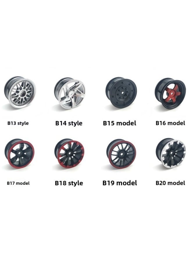 Generic - 1/10 Flat Running Tire Flat Running Change Tension Tire Diameter 66 MmHSP94122/94123 RV Racing Grip Tire-Color:With B Wheel Hub, Note The Style - Image 1