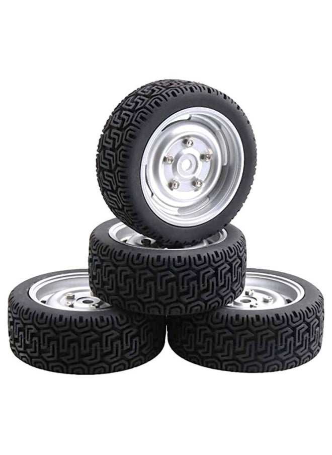 Generic - 1/10 Flat Running Tire Flat Running Change Tension Tire Diameter 66 MmHSP94122/94123 RV Racing Grip Tire-Color:With B Wheel Hub, Note The Style - Image 1
