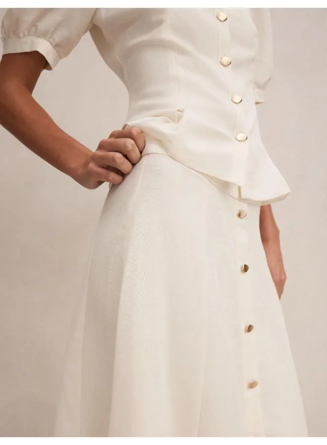 Forever New  Foster Button Maxi Skirt for Women | Best Price UAE