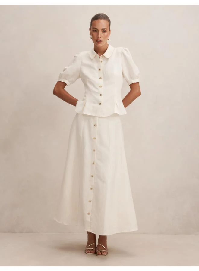 Forever New  Foster Button Maxi Skirt for Women | Best Price UAE