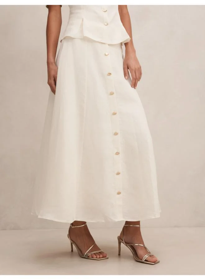 Forever New  Foster Button Maxi Skirt for Women | Best Price UAE