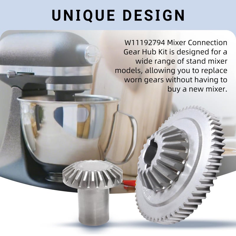 HSJAWA W11192794 Mixer Attachment Gear Hub Kit Compatible with KitchenAid W11192794 Replacement 4159643 4161403 9703905 9703907 W11175138 - Image 5