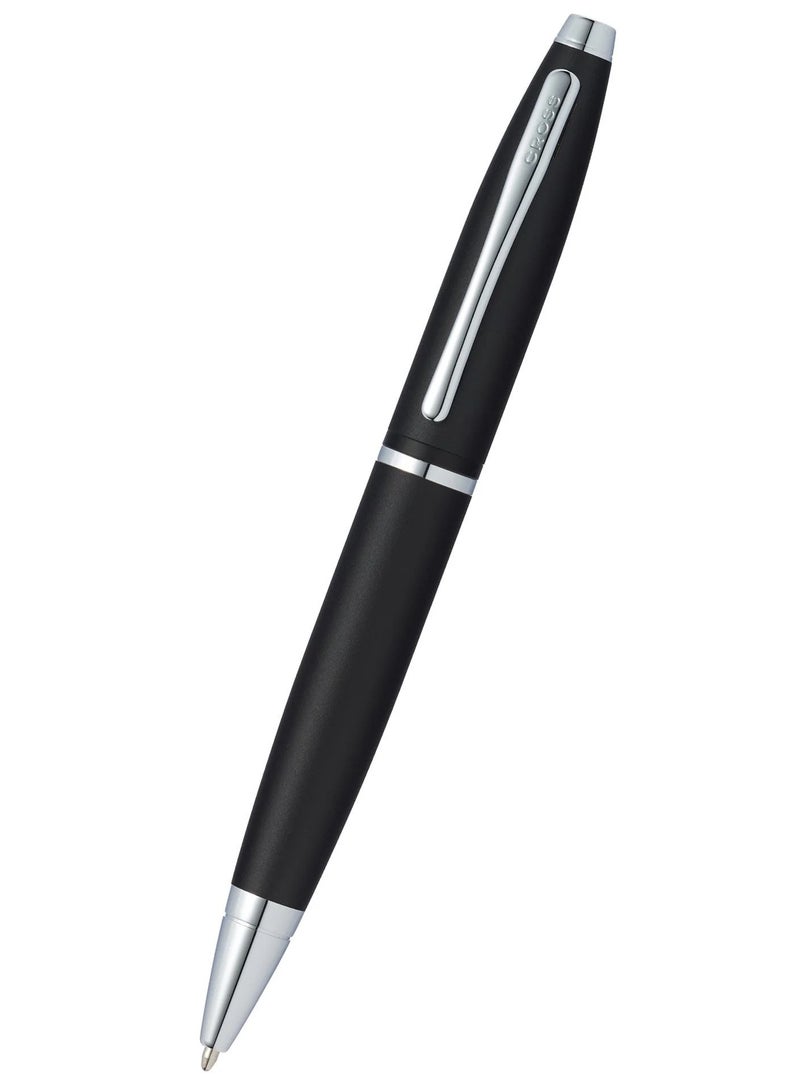 Cross 1-Piece Calais Ballpoint Pen In Gift Box Black Ink Black Barrel - Image 1