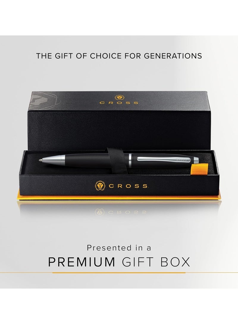 Cross 1-Piece Calais Ballpoint Pen In Gift Box Black Ink Black Barrel - Image 3