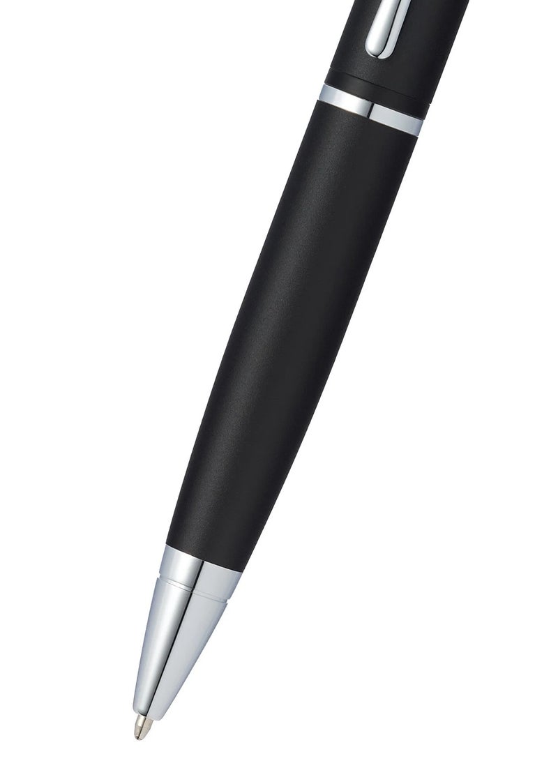Cross 1-Piece Calais Ballpoint Pen In Gift Box Black Ink Black Barrel - Image 5