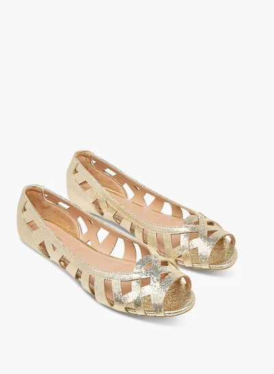 سيليست Women's Cutout Detail Slip-On Ballerina Shoes