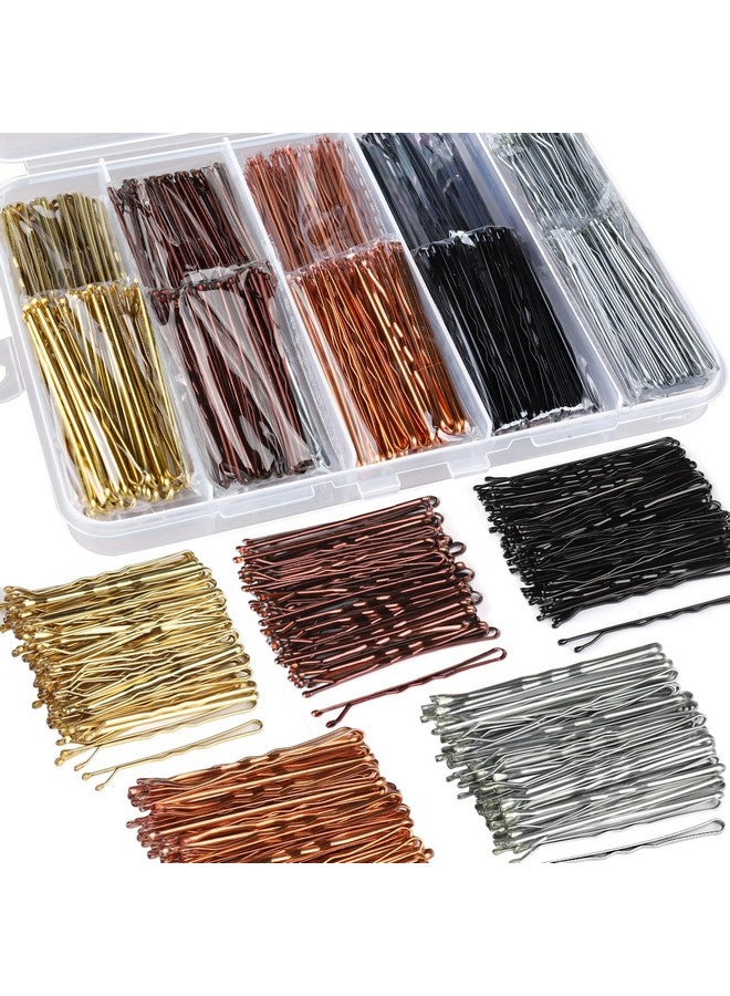 تينيتور دبابيس بوبي 250 عدد دبابيس بوبي بني للنساء والفتيات 2 بوصة دبابيس بوبي أسود أشقر بني فضي دبابيس شعر بوبي دبابيس شعر أشقر مع صندوق تخزين دبابيس بوبي تثبيت آمن - Image 1