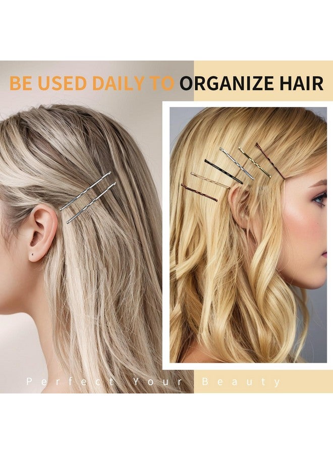 تينيتور دبابيس بوبي 250 عدد دبابيس بوبي بني للنساء والفتيات 2 بوصة دبابيس بوبي أسود أشقر بني فضي دبابيس شعر بوبي دبابيس شعر أشقر مع صندوق تخزين دبابيس بوبي تثبيت آمن - Image 5