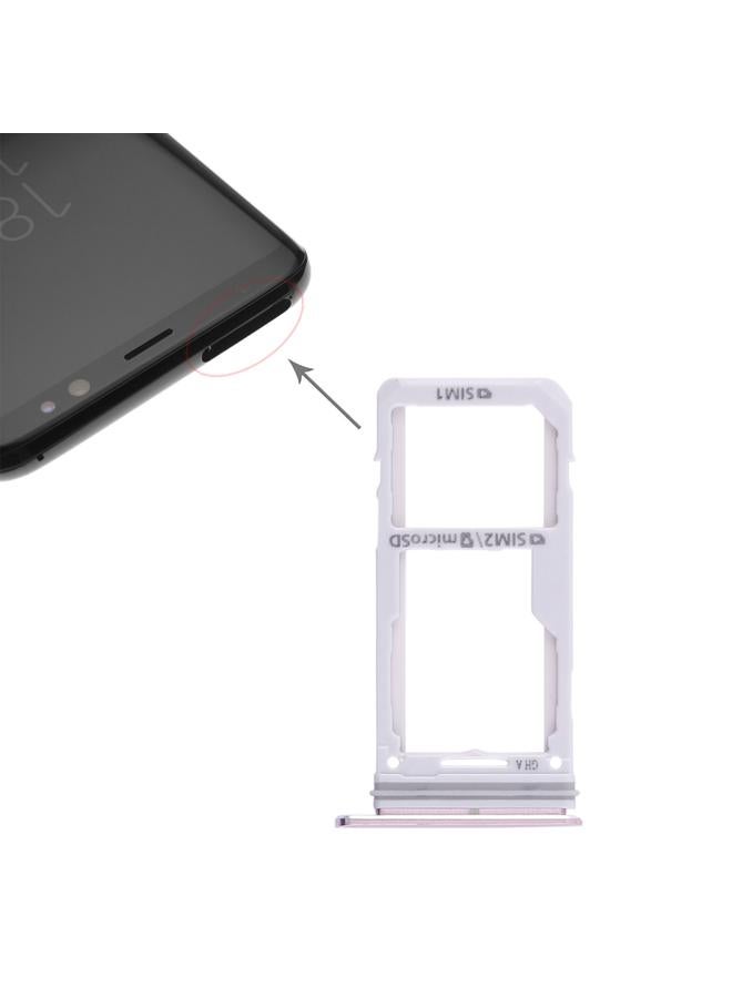 erorex For Galaxy S8 / S8+ 2 SIM Card Tray / Micro SD Card Tray (Pink) - Image 1