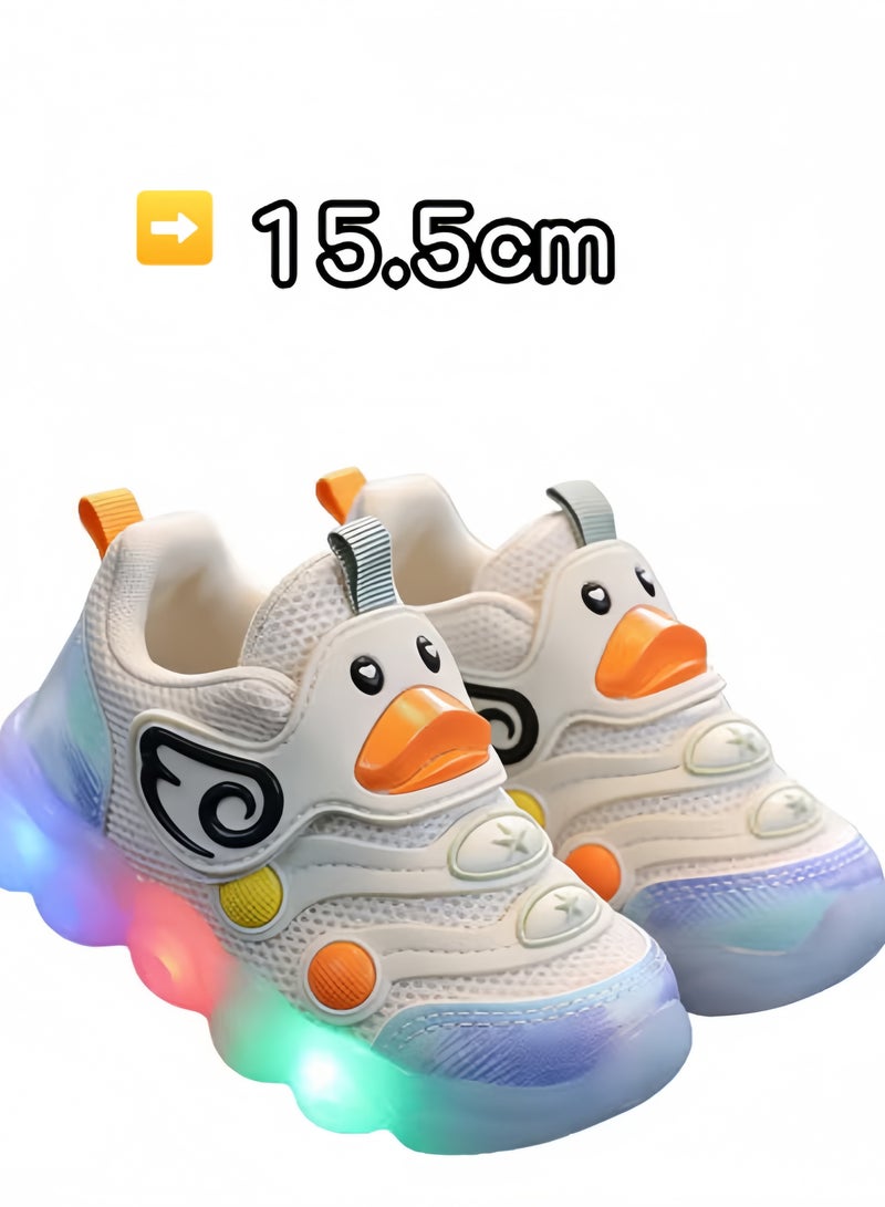 دوكو أطفال إضاءة الأحذية, أحذية رياضية لامعة LED مع خطاف وحلقة المثبت, أحذية شبكة خفيفة الوزن مع نمط الكرتون, أحذية المشي التنفسية للأطفال الصغار, مناسبة للجري, المشي, السفر - Image 5