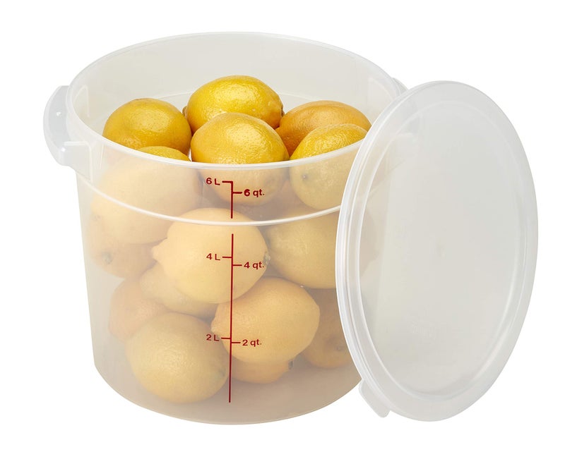 Cambro حاوية تخزين الطعام الدائرية كامبرو RFS6PPSW2190 سعة 6 كوارت مع غطاء، مجموعة من 2 - Image 3